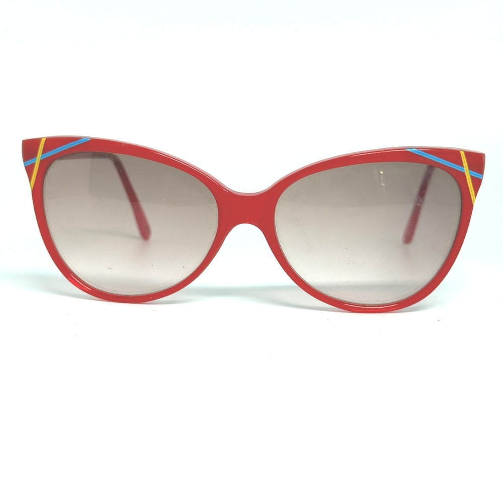 Simonottica Papillon Vintage Red Cat Eye Sunglasses Mod 669 Made‎ in Italy 22432